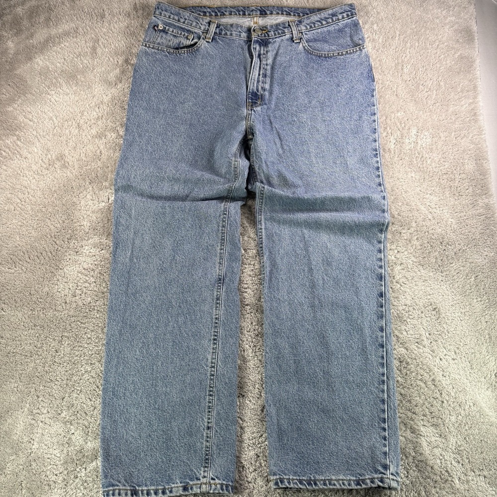 Polo Jeans Ralph Lauren Vintage Saturday Jeans Mens 36x31 Light Wash Relaxed Y2K